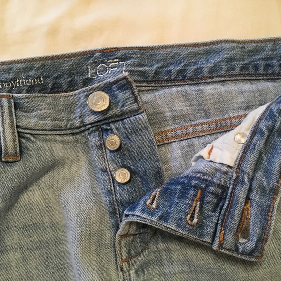 LOFT Denim - LOFT Pale Wash Cropped Boyfriend Jeans